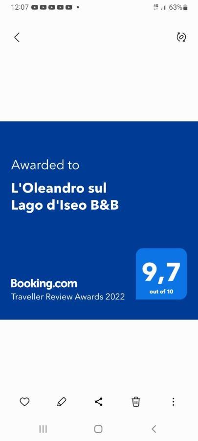 L'Oleandro Sul Lago D'Iseo B&B Sulzano Exteriör bild
